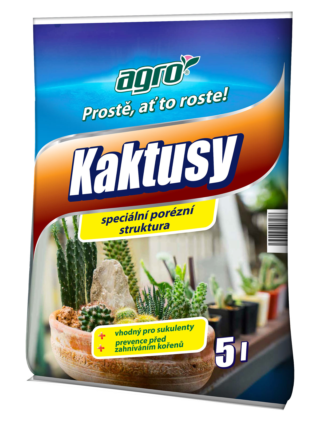 Substrát na kaktusy 5 L AGRO