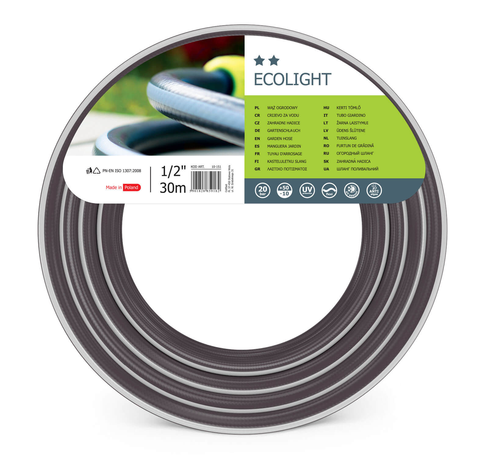 Záhradná hadica ECOLIGHT 1/2" 30 m