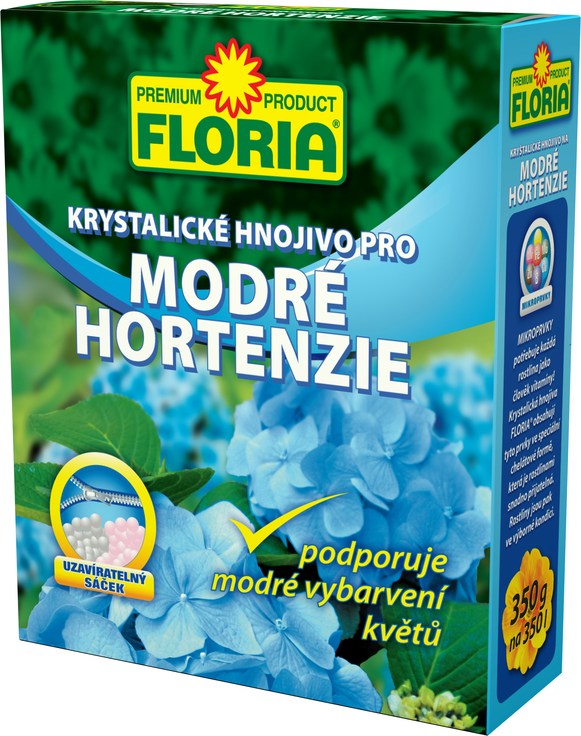 Hnojivo kryšt. na MODRÉ HORTENZIE 350g