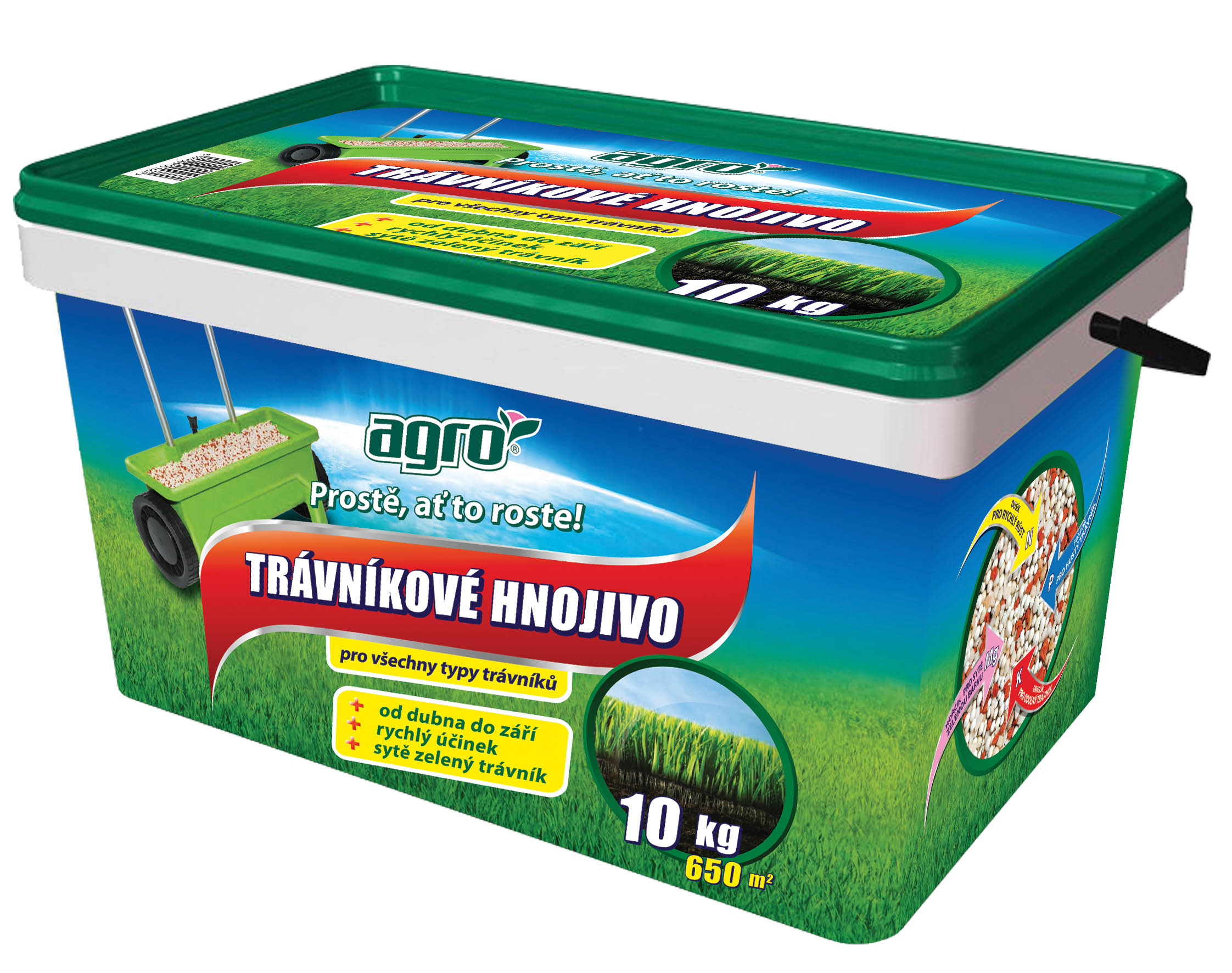 Hnojivo  trávnikové vedro 10 kg  AGRO